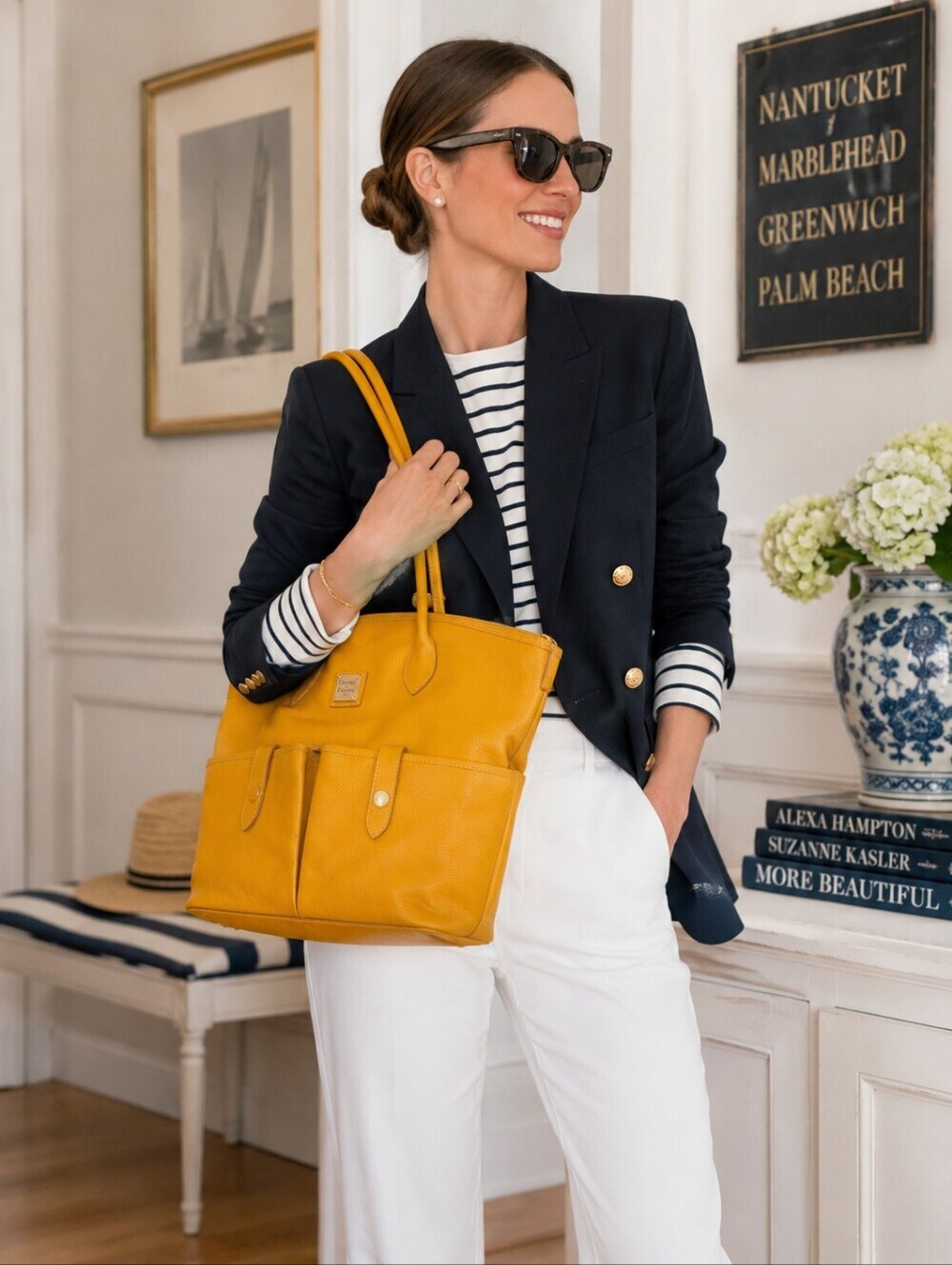 Dooney & Bourke Crescent Tote-Mustard